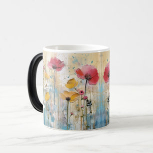 Mug Magic Aquarelle à fleurs florales Abstraite