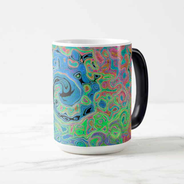 Mug Magic Aquarelle bleu Super Abstrait rétro liquide (Devant droit)