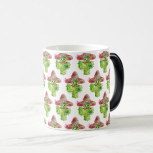 Mug Magic Aquarelle Cactus Art Mustache Casquette Eyes Señor