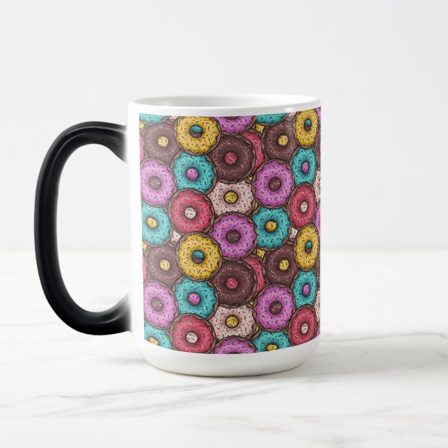 Mug Magic Aquarelle colorée beignets avec Motif d'arrosage (Gauche)