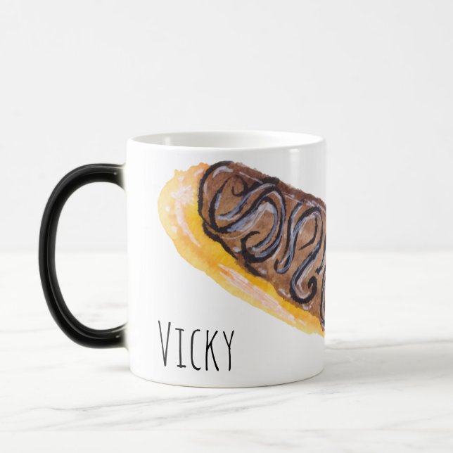 Mug Magic Aquarelle Eclair Donuts Fun Hand Peint (Gauche)