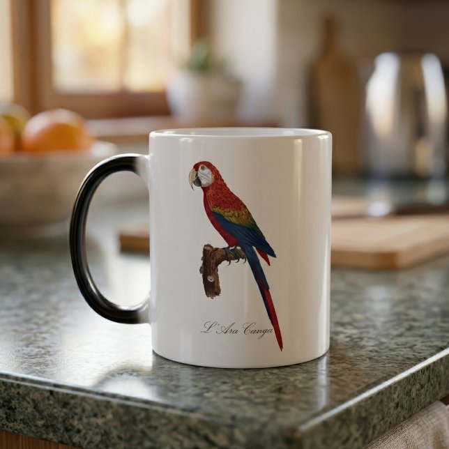 Mug Magic Ara rouge ou Ara macao, Ara macao (Scarlet Macaw or Red-Breasted Macaw, Ara macao. Color Morph Mug)