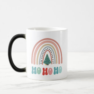 Mug Magic Arbre arc-en-ciel de Noël avec hohoho