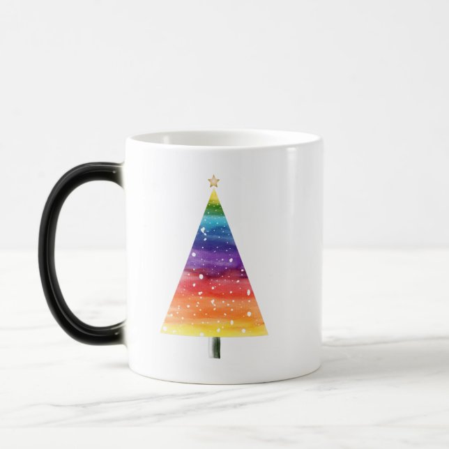 Mug Magic Arbre de Noël arc-en-ciel (Gauche)