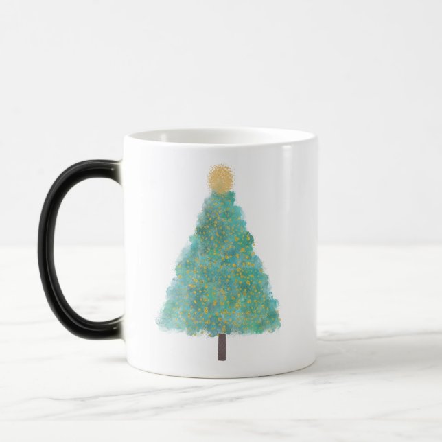 Mug Magic Arbre de Noël de la parties scintillant verte (Gauche)