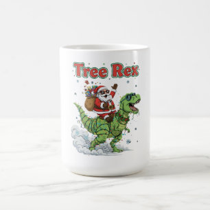 Mug Magic Arbre drôle Rex Père Noël chevauchant dinosaure T-