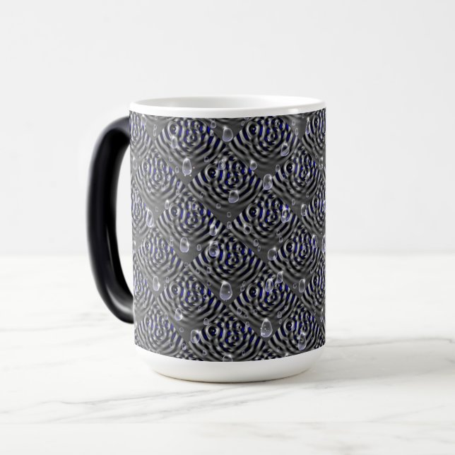 Mug Magic Arrosage sur métal gris bleu (Devant gauche)