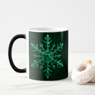 Mug Magic Art de flocon de neige en cristal d'émeraude