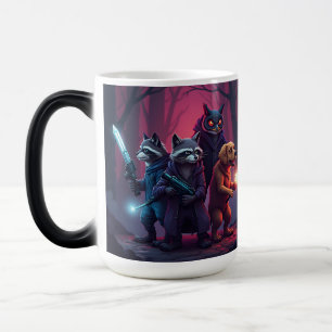 Mug Magic Art de guerrier animal de la forêt mystique