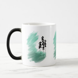Mug Magic art de l'arbre vert scandinave simple moderne ment