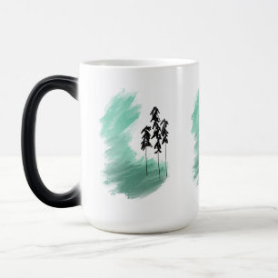 Mug Magic art de l'arbre vert scandinave simple moderne ment