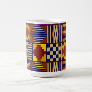 Mug Magic Art folklorique tribal - Jaune marine rouille