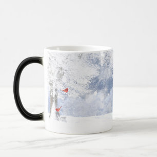 Mug Magic Art graphique Forêt de neige d'hiver Cardinal Fros