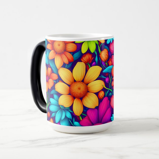 Mug Magic Art marguerite Abstrait n° 3 - (Devant gauche)