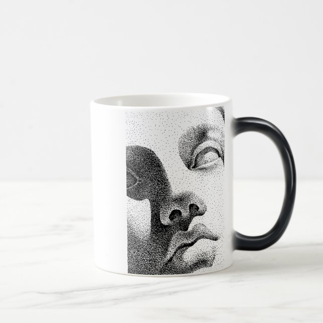 Mug Magic Art matriciel : Visage de marbre classique (Droite)