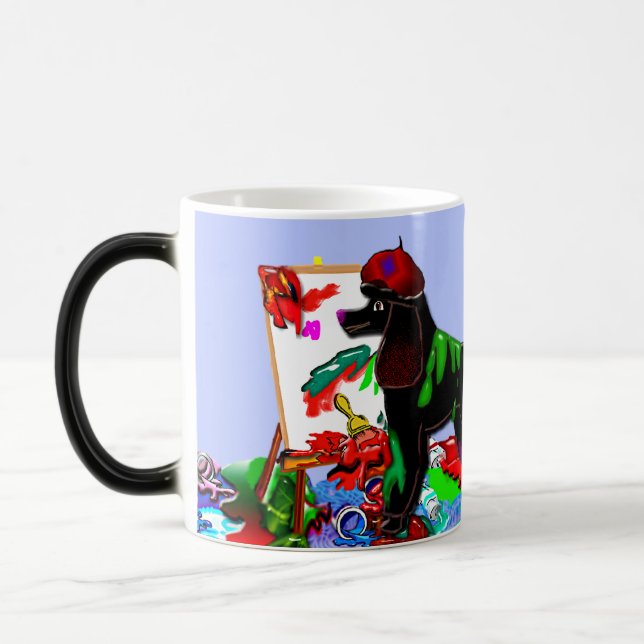 Mug Magic Artiste de caniche noir (Gauche)
