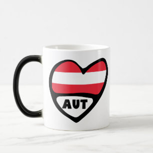 Mug Magic Autriche Code Pays Drapeau Coeur AUT