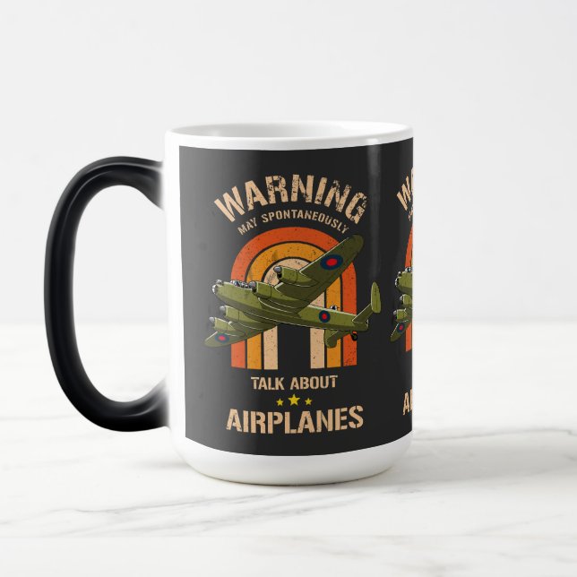 Mug Magic Avertissement Peut Parler Spontanément D'Avions (Gauche)