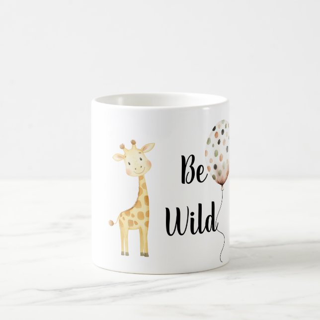 Mug Magic Ballon Points De Girafe Jaune Sauvage Heureux  (Centre)
