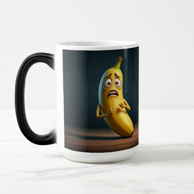 Mug Magic banane drôle visage choquant (Gauche)