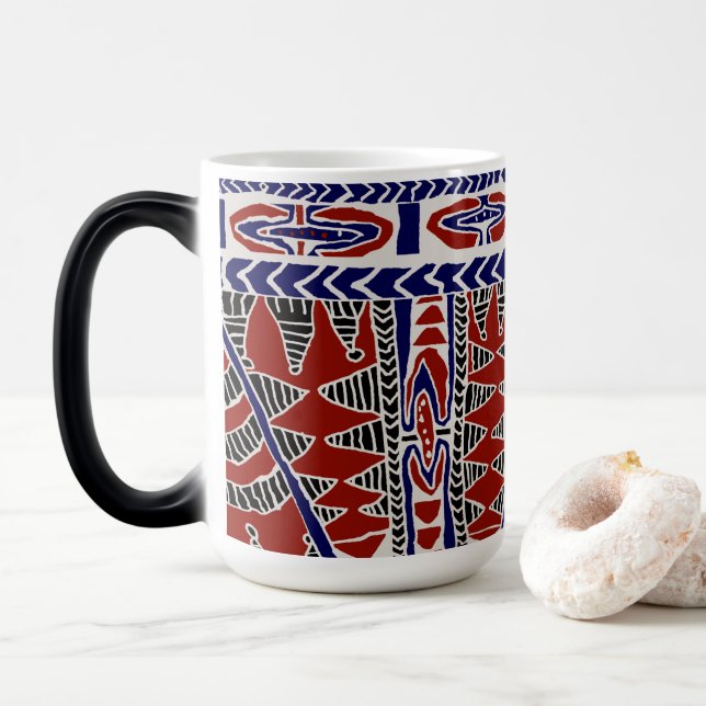 Mug Magic Batik des mers du Sud samoan (Avec donut)