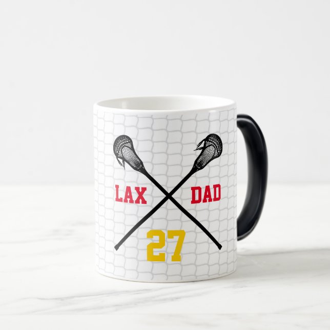 Mug Magic Bâtons de crosse LAX DAD Player NUMBER Club de ven (Devant droit)