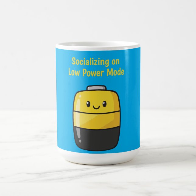 Mug Magic Batterie Sociale Mignonne "Socialisation en Mode F (Centre)