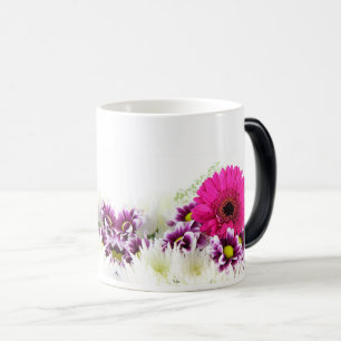 Mug Magic Beauté florale : Aquarelle Laver Art Abstrait