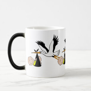 Mug Magic Bébé et cigogne nouveau-nés