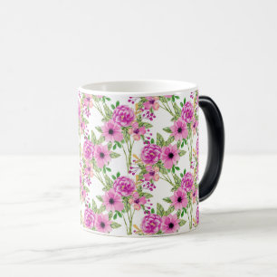 Mug Magic Belle Aquarelle Florale violette Motif sans coutur