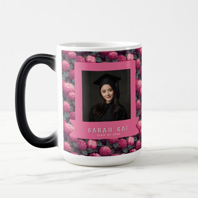 Mug Magic Belle Fleur d'Hortensia Cadeau Pour Lui Diplômé (Gauche)