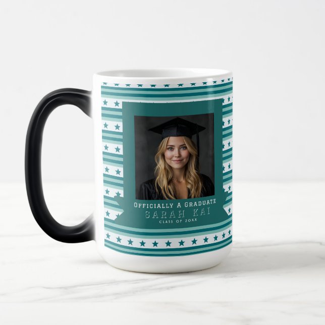 Mug Magic Belle impression à rayures Femme Diplômée (Gauche)