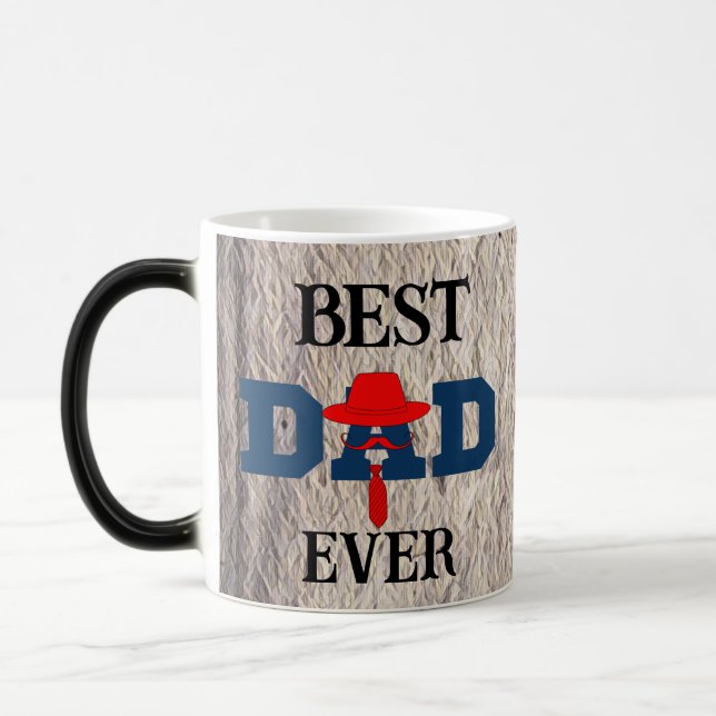Mug Magic Best dad ever cute photo (Gauche)