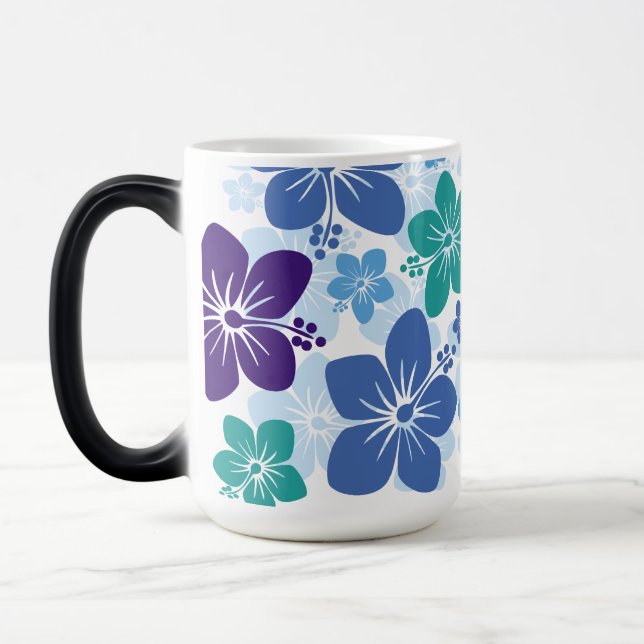Mug Magic Bestseller Hawaiian Hibiscus design Arrière - plan (Gauche)