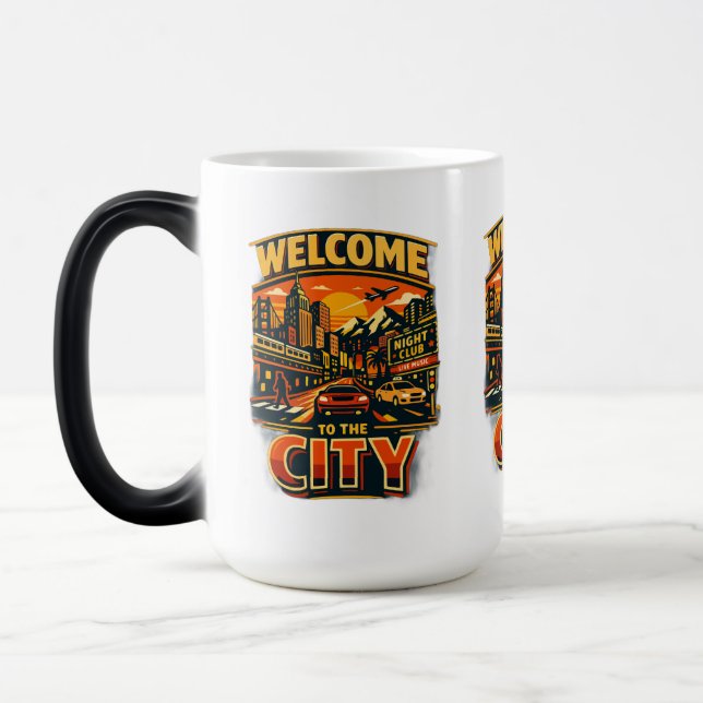MUG MAGIC « BIENVENUE DANS LA VILLE. » (Gauche)