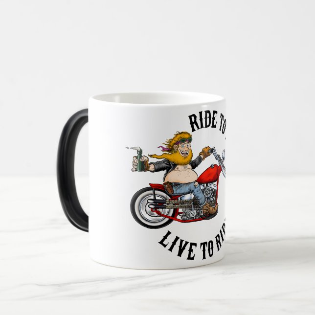 Mug Magic Biker motard ride to live (Devant gauche)