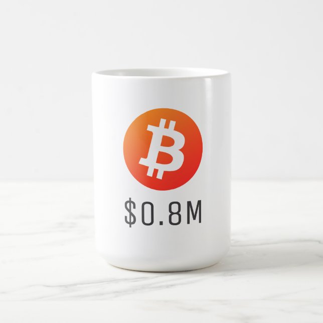 Mug Magic Bitcoin 0,8 M$ (800 K$) Un Million (Centre)