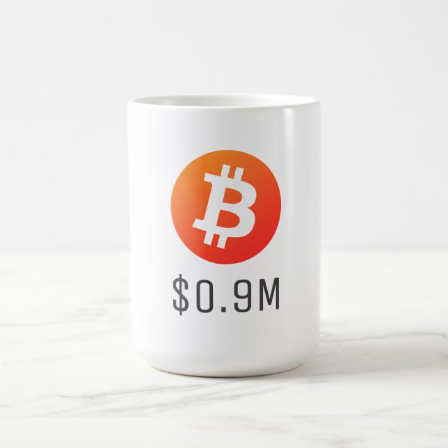 Mug Magic Bitcoin 0,9 M$ (900 K$) Un Million (Centre)
