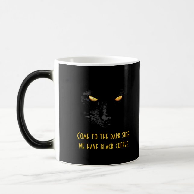 Mug Magic Black Cat drôle cool personnalisable (Gauche)