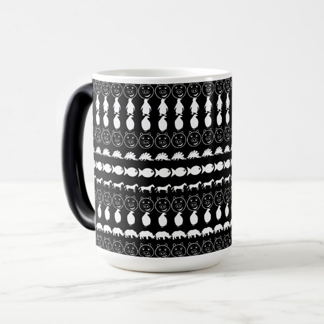 Mug Magic Black White Animaux Modernes Motif (Devant gauche)