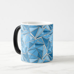 Mug Magic Bleu ciel et bleu motif formes géométriques modern