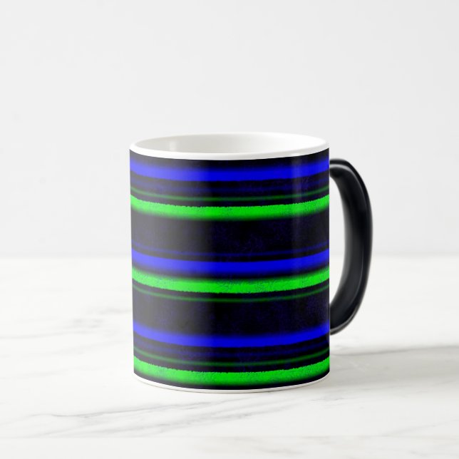 Mug Magic Bleu Noir Grandes Vertes (Devant droit)