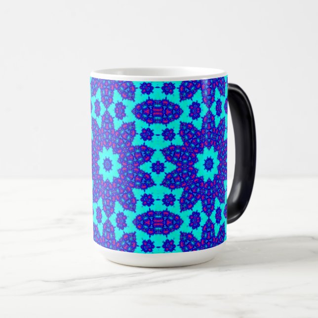 Mug Magic Blue kaleidoscope flourished (Devant droit)
