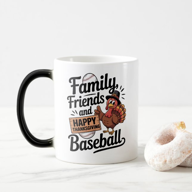 Mug Magic Bon thanksgiving Feuilles d'automne (Avec donut)