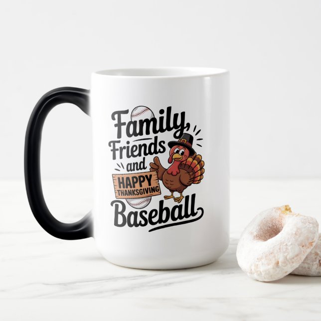 Mug Magic Bon thanksgiving Feuilles d'automne (Avec donut)