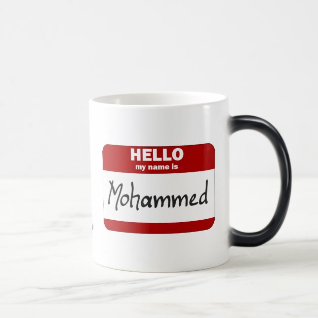 Mug Magic Bonjour mon nom est Mohamed (rouge) (Droite)