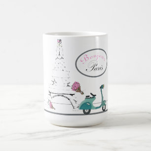 Mug Magic Bonjour Paris White, Tour Eiffel