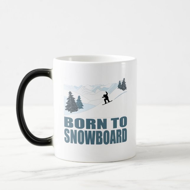 Mug Magic Born To Snownoard Winter Sports (Gauche)