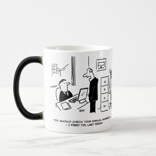 Mug Magic Boss lance un employé de bureau par courrier élect (Gauche)