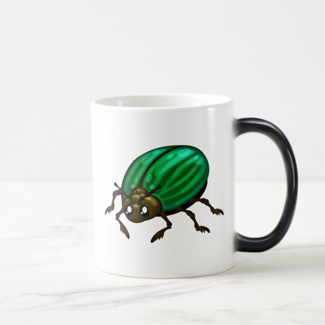Mug Magic Boue de couleur de Morphage du coléoptère vert (Droite)